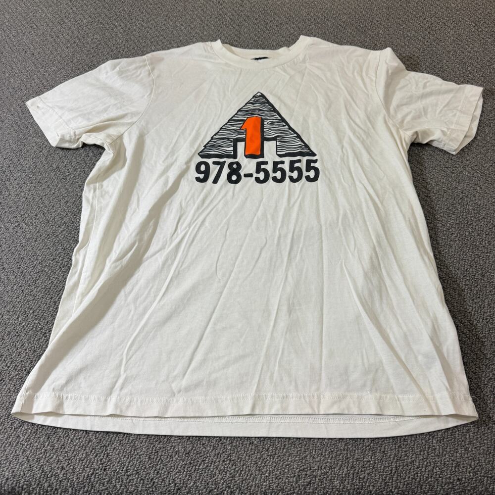 DIESEL Shirt Mens Size XL 978-5555 Graphic White Short Sleeve Tee T
